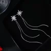 925銀針&times;光芒之星&times;後掛式流蘇耳針-第1張