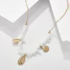 雪白碎石貝殼&times;項鍊-第5張