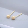 小圓珠×陶瓷×養耳棒×二套件耳環組×黃色-第3張