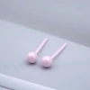 小圓珠×陶瓷×養耳棒×二套件耳環組×粉紅-第2張