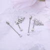 925銀針×精靈花朵×後掛式耳環-第3張