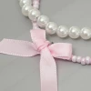 芭蕾風蝴蝶結珍珠&times;雙層手機腕帶掛繩&times;粉色-第4張