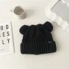 毛線小熊耳朵&times;毛帽&times;黑色-第2張