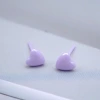 小愛心&times;陶瓷&times;養耳棒&times;二套件耳環組&times;紫色-第3張