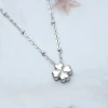 316鋼飾&times;圓潤四葉草&times;項鍊&times;銀色-第1張