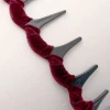 紅絲絨素色&times;抓髮髮箍-第5張