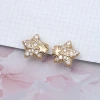 金色星星閃鑽×蚊香盤U型耳夾-第2張