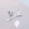 925銀針&times;蝴蝶彩晶&times;不對稱耳環-第4張