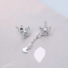 925銀針&times;蝴蝶彩晶&times;不對稱耳環-第5張