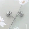 925銀針&times;立體五花瓣&times;耳環-第3張