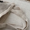 字母鏤空針織包×肩背包×白色-第5張