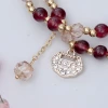 殷紅長命鎖×雙層固定式串珠手鍊-第5張