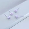 小星星&times;陶瓷&times;養耳棒&times;二套件耳環組&times;紫色-第1張