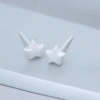 小星星&times;陶瓷&times;養耳棒&times;二套件耳環組&times;白色-第3張