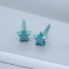 小星星×陶瓷×養耳棒×二套件耳環組×藍色-第3張