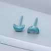 小月亮×陶瓷×養耳棒×二套件耳環組×藍色-第3張