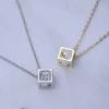 316鋼飾&times;魔方晶鑽&times;鎖骨項鍊&times;金色-第4張