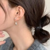 925銀針×水滴小石×後掛式耳針-第5張