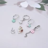 小貓花兒愛心×單邊六套件耳環組-第1張