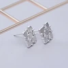 925銀針×棋盤晶鑽格紋×耳針-第2張