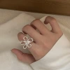 925銀飾&times;鏤空大花朵&times;開口戒指-第6張