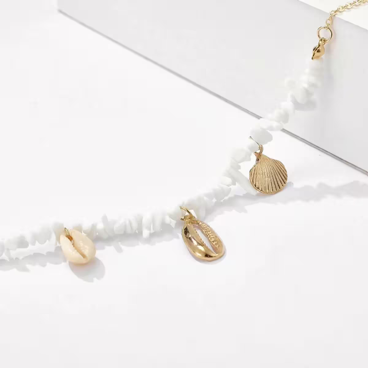 雪白碎石貝殼&times;項鍊-第6張