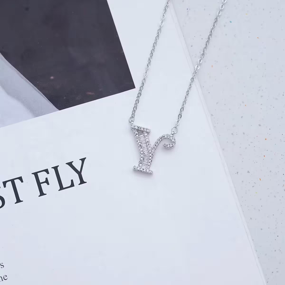 英文字母閃鑽&times;項鍊&times;Y-第2張