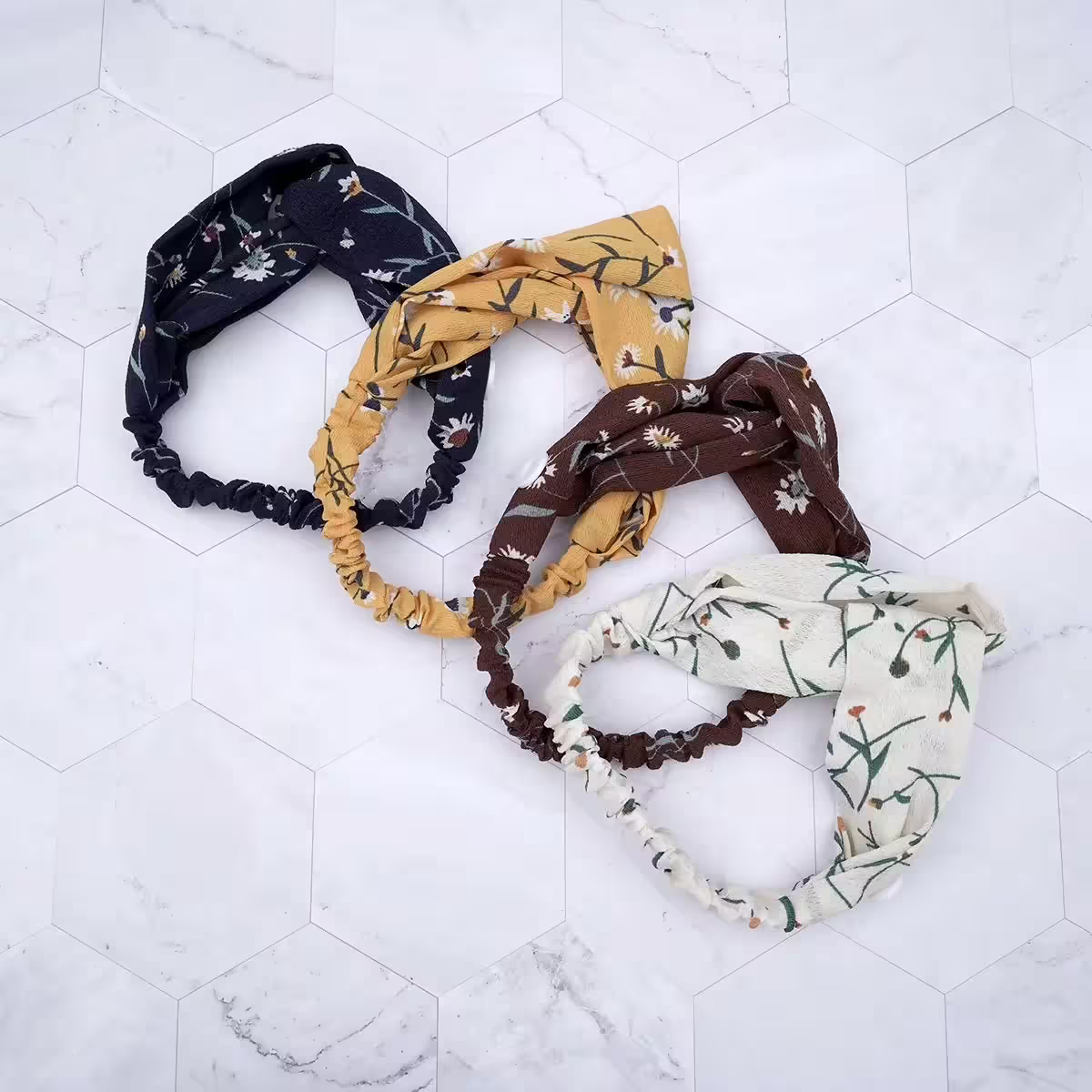 小雛菊雪紡紗&times;口罩防勒髮帶&times;鮮黃-第6張