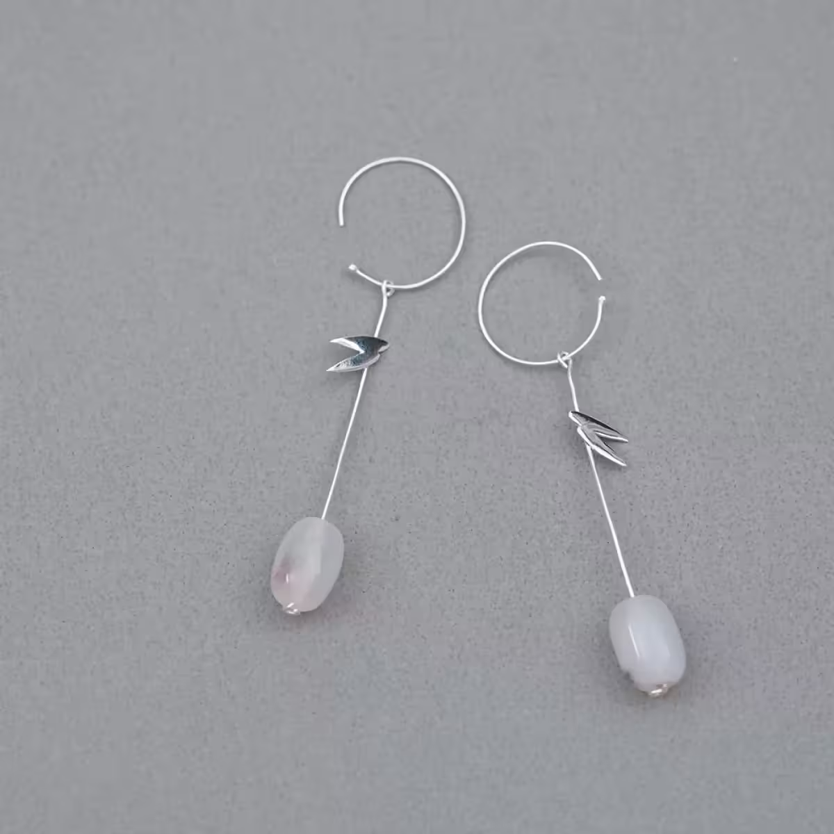 【精品館】竹隱 耳環 銀色-第1張