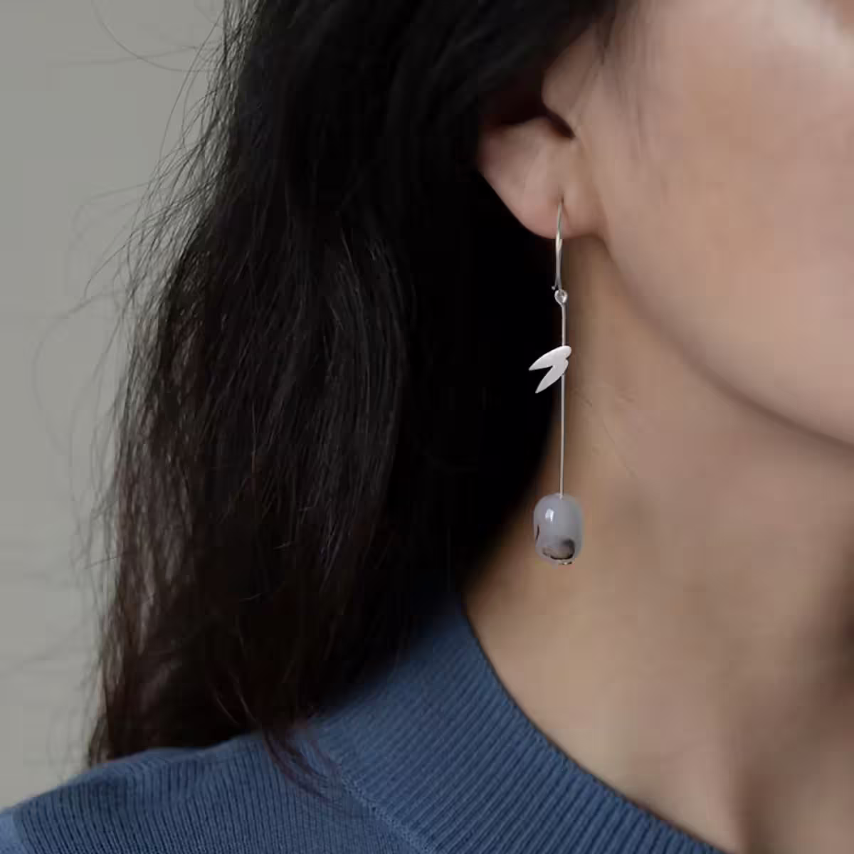 【精品館】竹隱 耳環 銀色-第2張