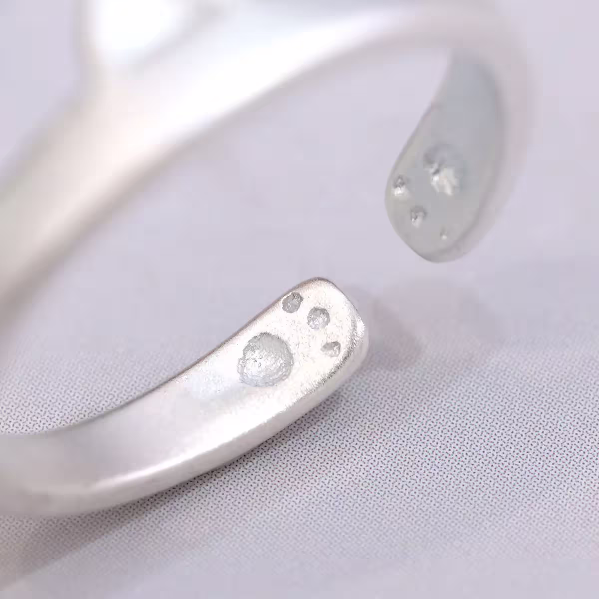 925銀飾&times;小貓耳朵&times;開口戒指-第5張