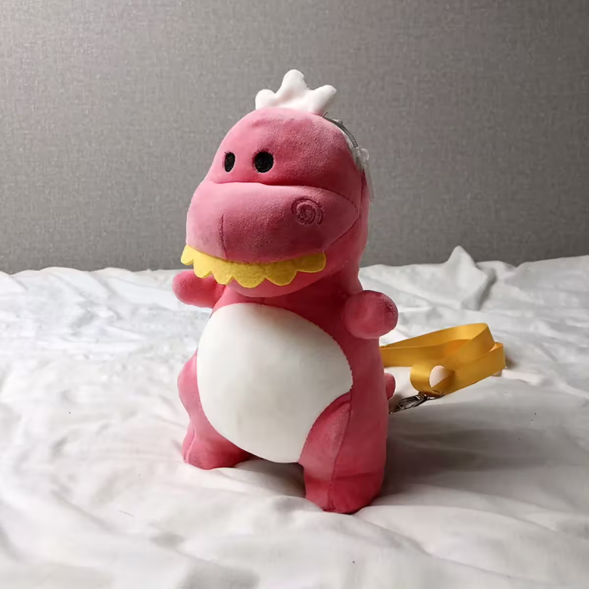 毛絨絨恐龍娃娃×斜背包×粉紅-第2張