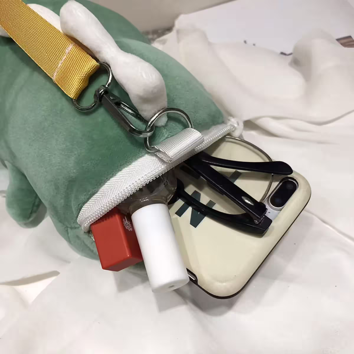 毛絨絨恐龍娃娃×斜背包×粉紅-第3張