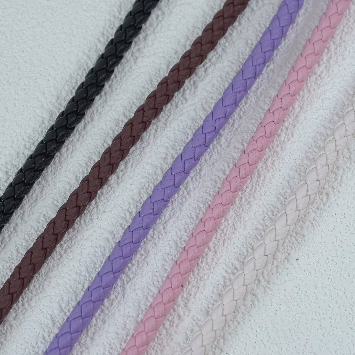 皮革編織×長度可調×手機斜背雙勾掛繩×黑色-第5張