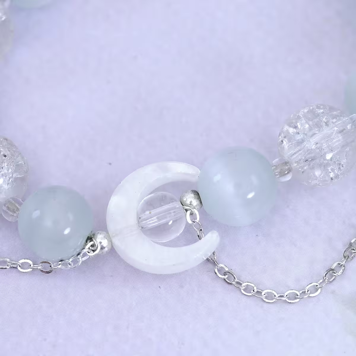 白月光琉璃鈴鐺×固定式串珠手鍊-第5張