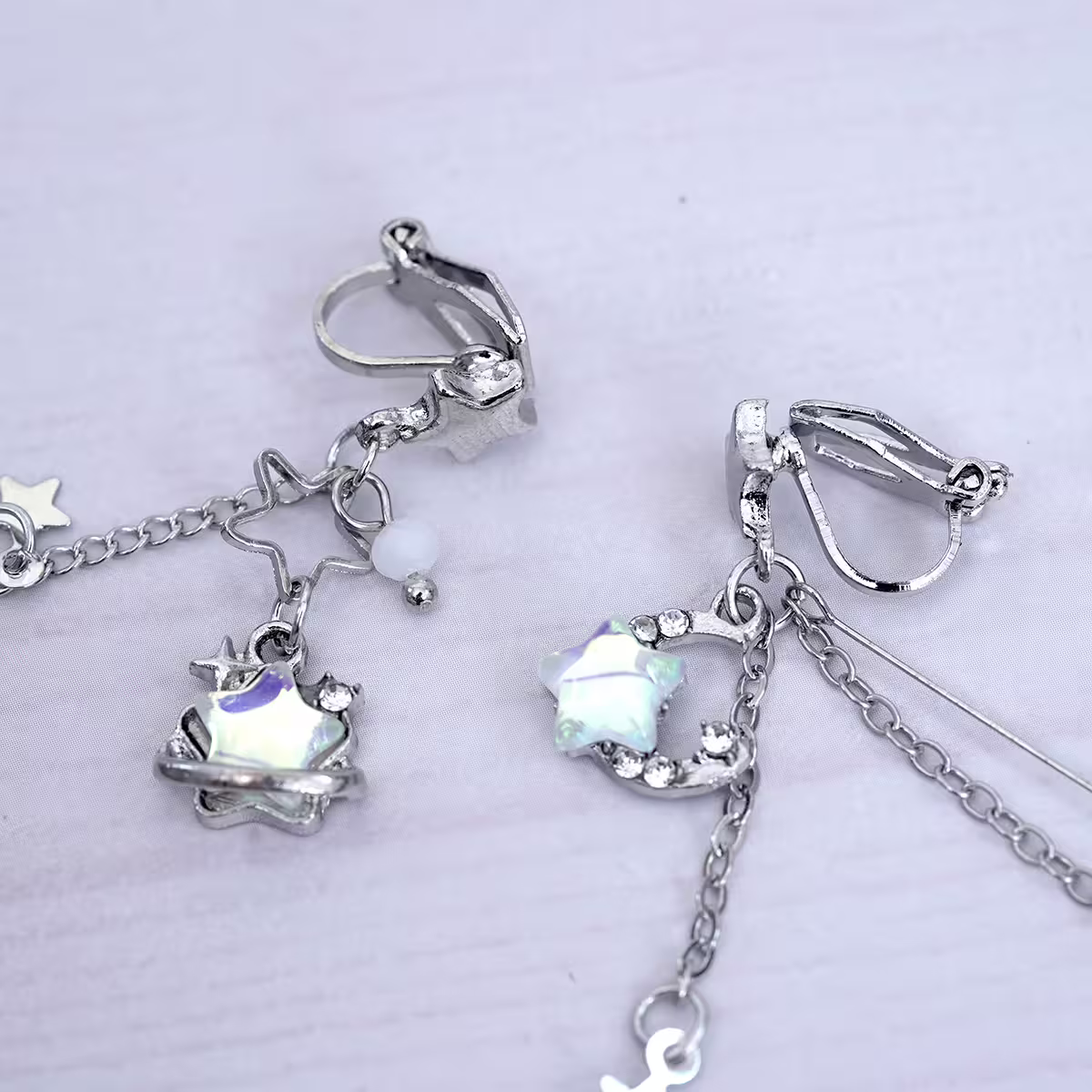 流星趕月×耳骨三角耳夾-第6張