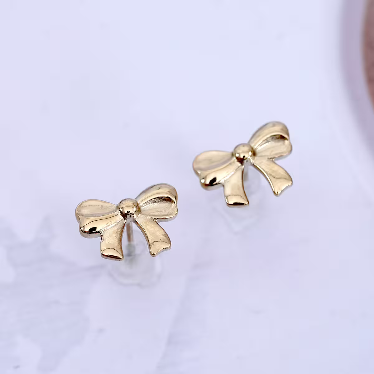 鋼飾×氣質蝴蝶結×耳釘×金色-第2張