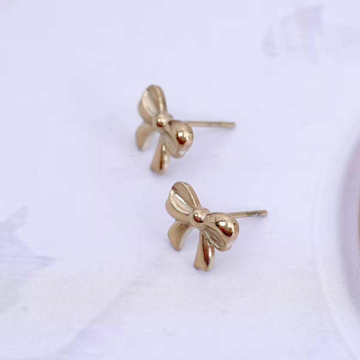 鋼飾×氣質蝴蝶結×耳釘×金色-第4張