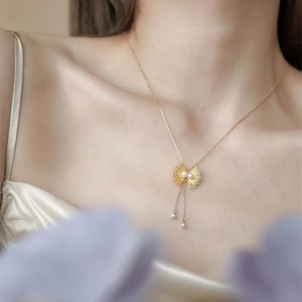 扇貝珍珠流蘇×鎖骨項鍊-第6張