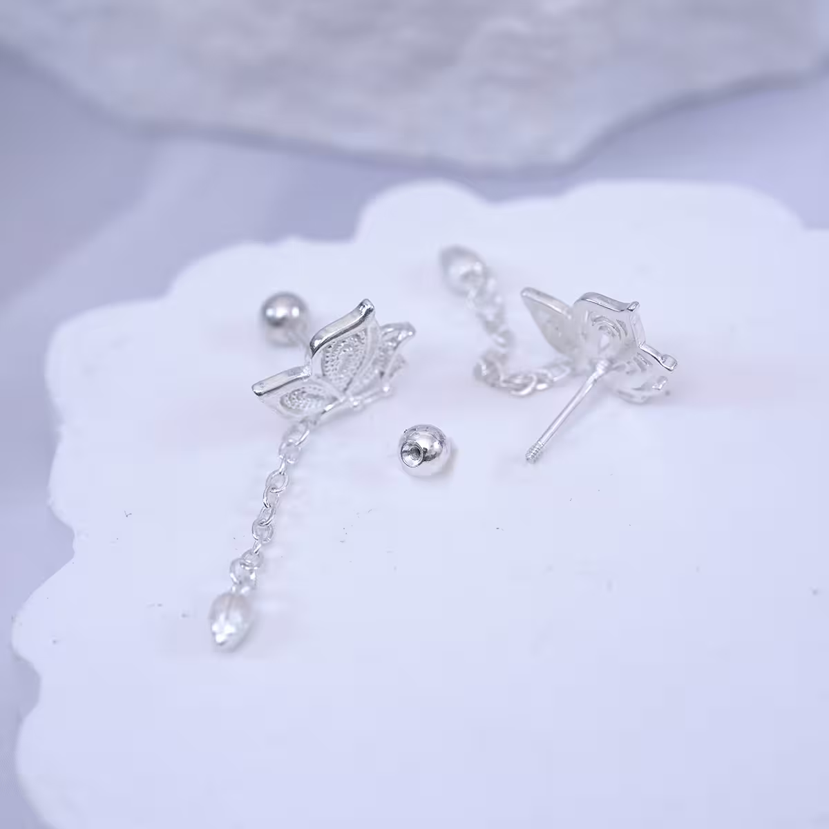 925耳針×蝴蝶流蘇×轉珠耳環-第3張