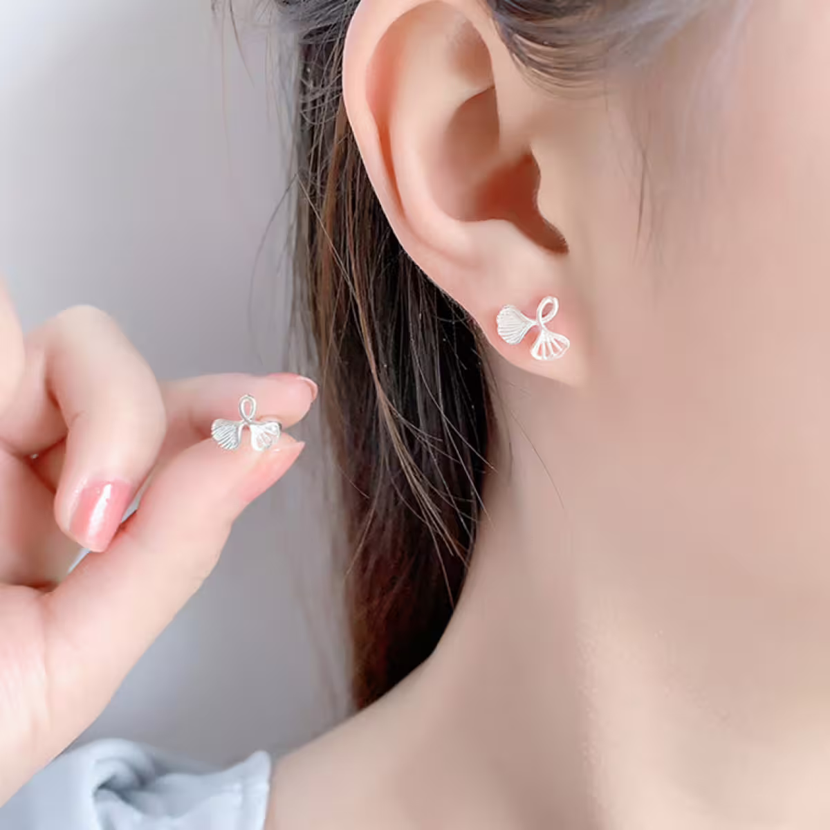 925耳針×銀杏葉×轉珠耳環-第6張