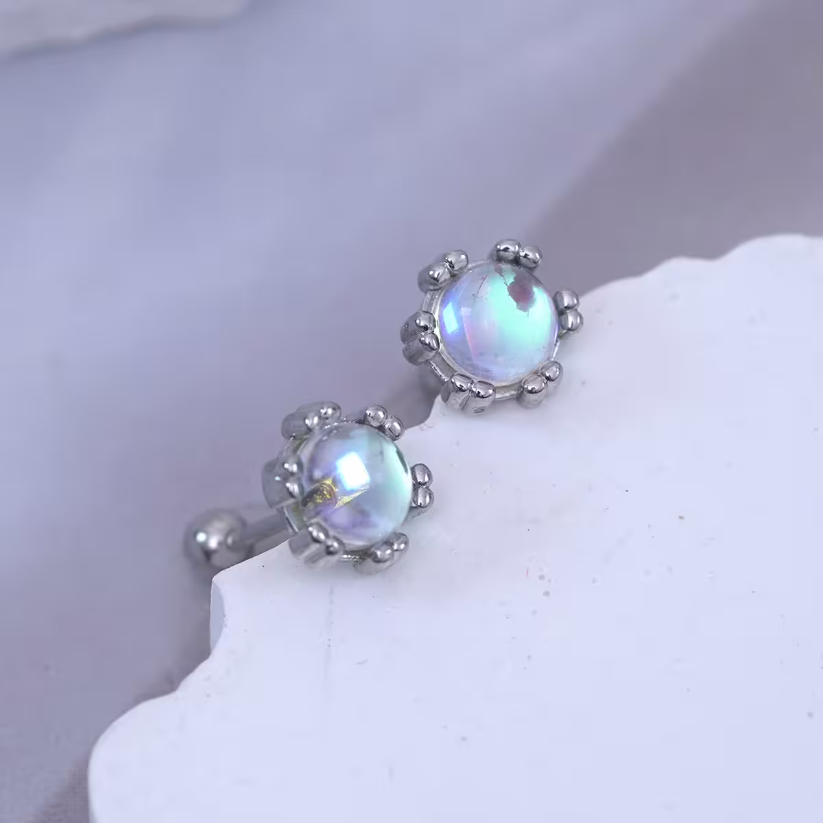 圓形月光×轉珠耳環-第1張