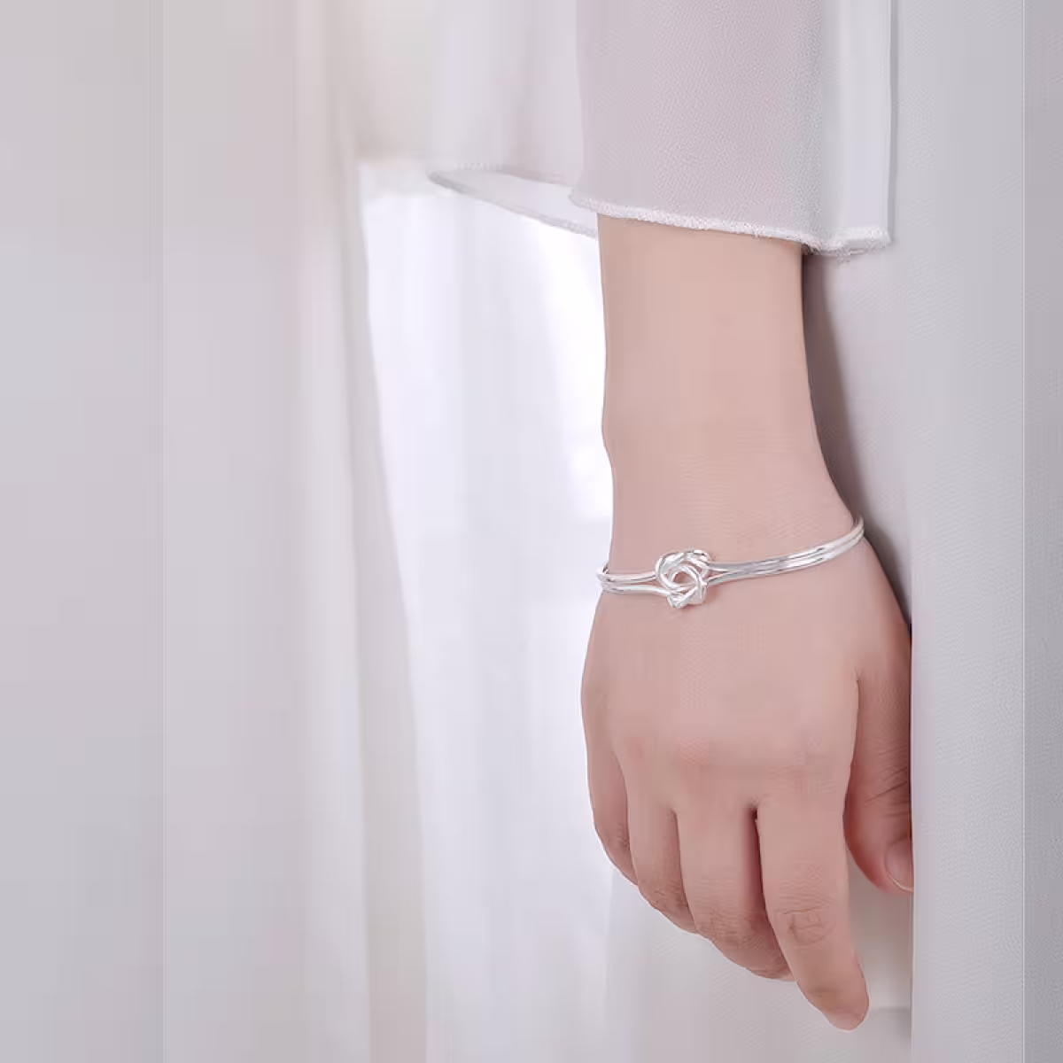 925銀飾×線條編織×開口手環-第6張