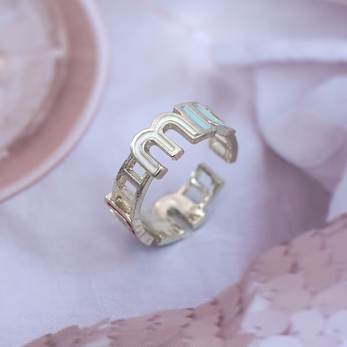 彩色字母×開口戒指-第2張