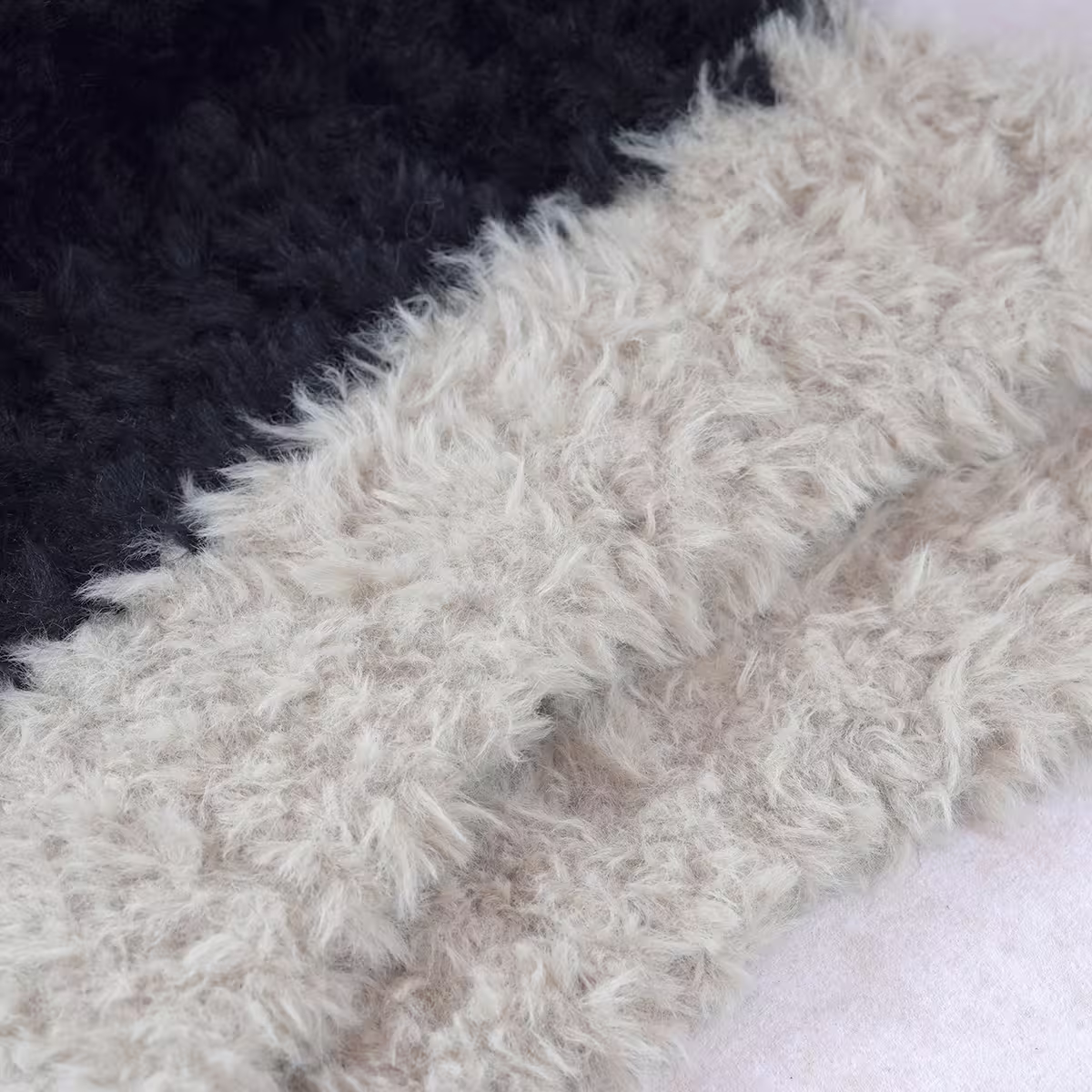 毛球拼色仿貂毛×毛帽×黑色-第4張