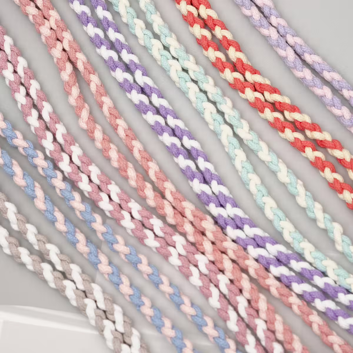 細繩雙色小麻花&times;手機斜背雙勾掛繩&times;紫+粉-第5張