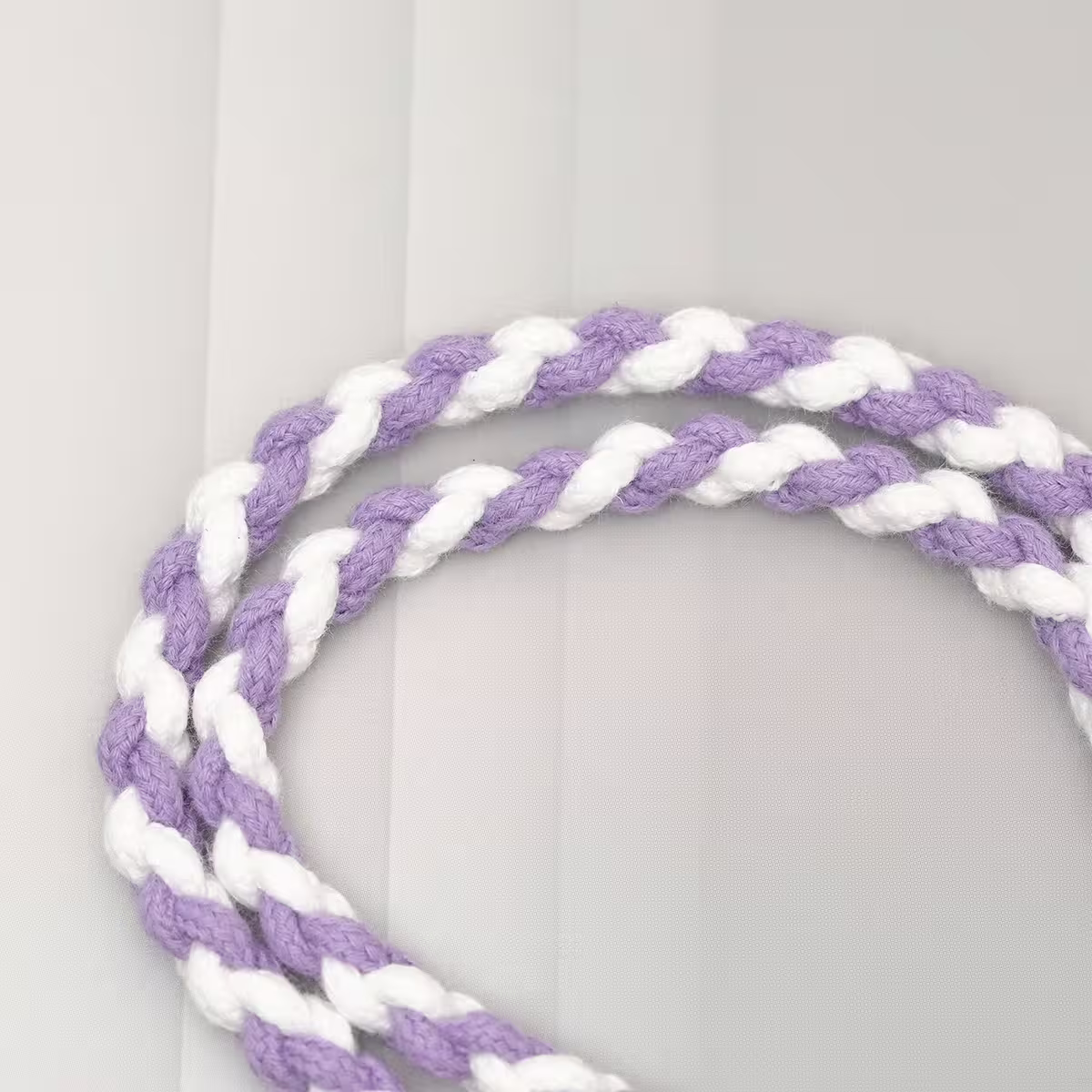 細繩雙色小麻花&times;手機斜背雙勾掛繩&times;紫+白-第4張