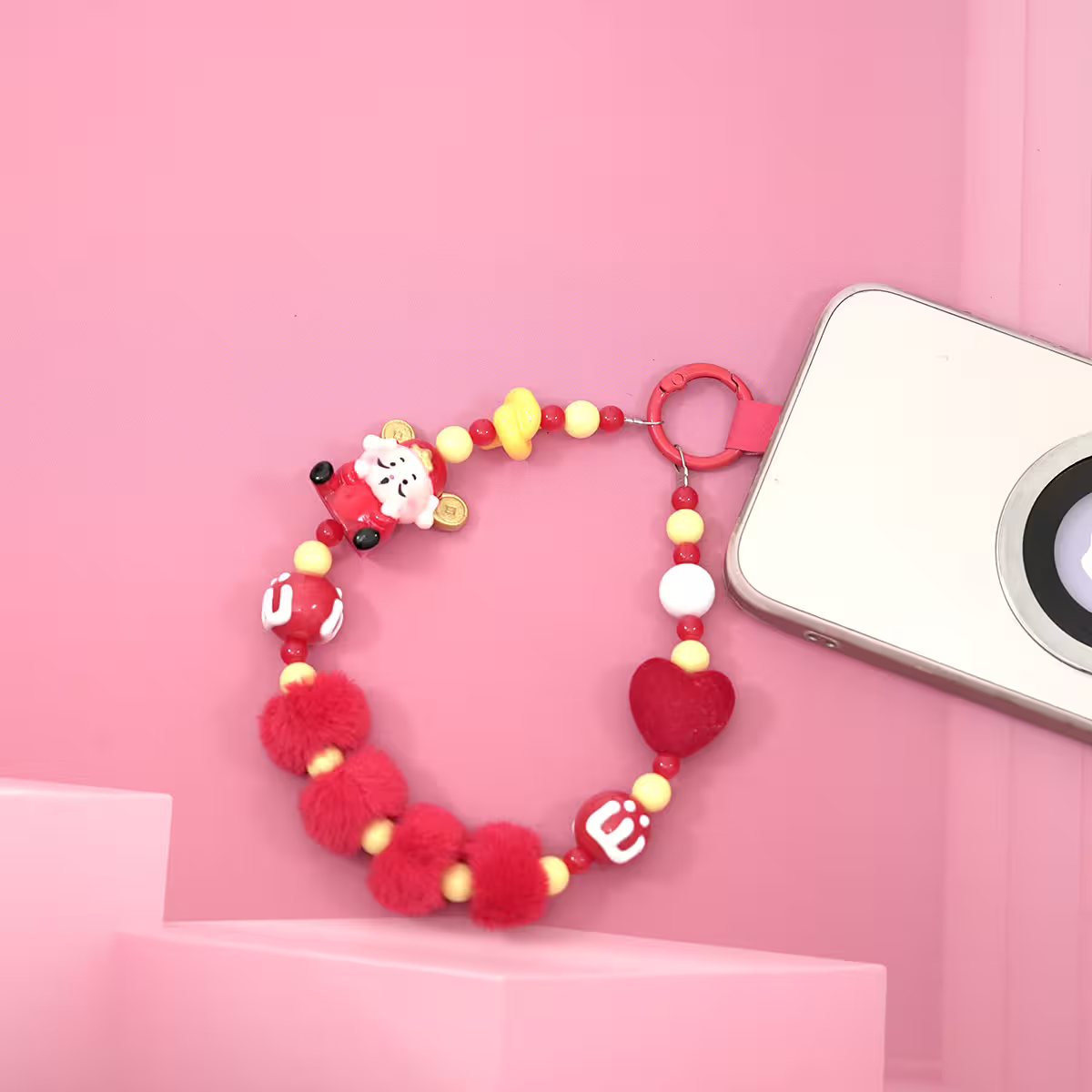 財神爺愛心&times;手機腕帶掛繩-第2張