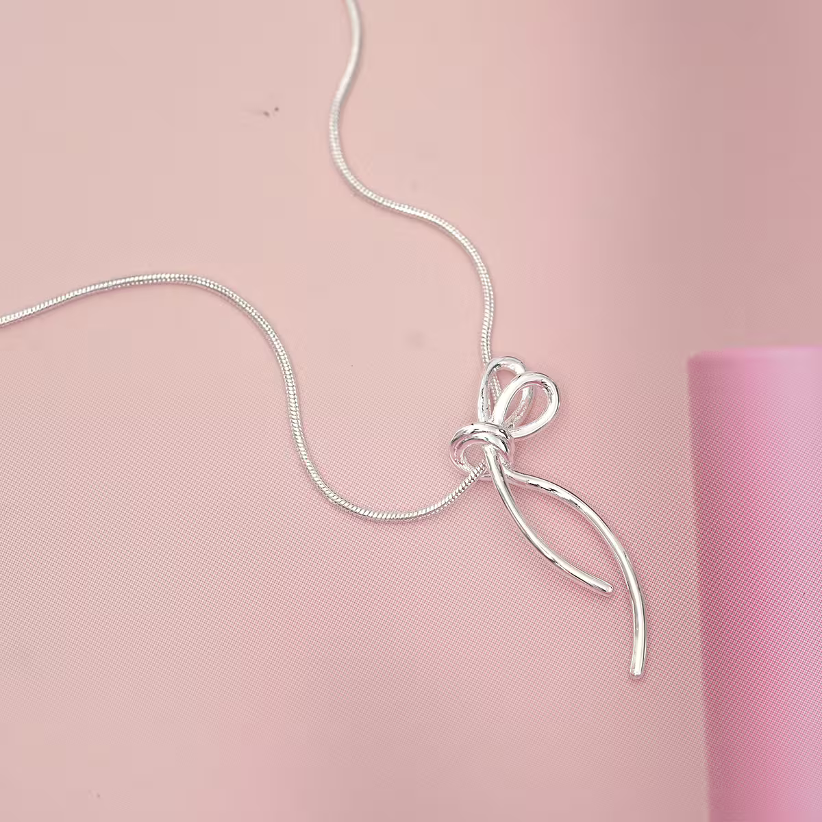 925銀飾&times;隨心線條蝴蝶結&times;鎖骨項鍊-第3張