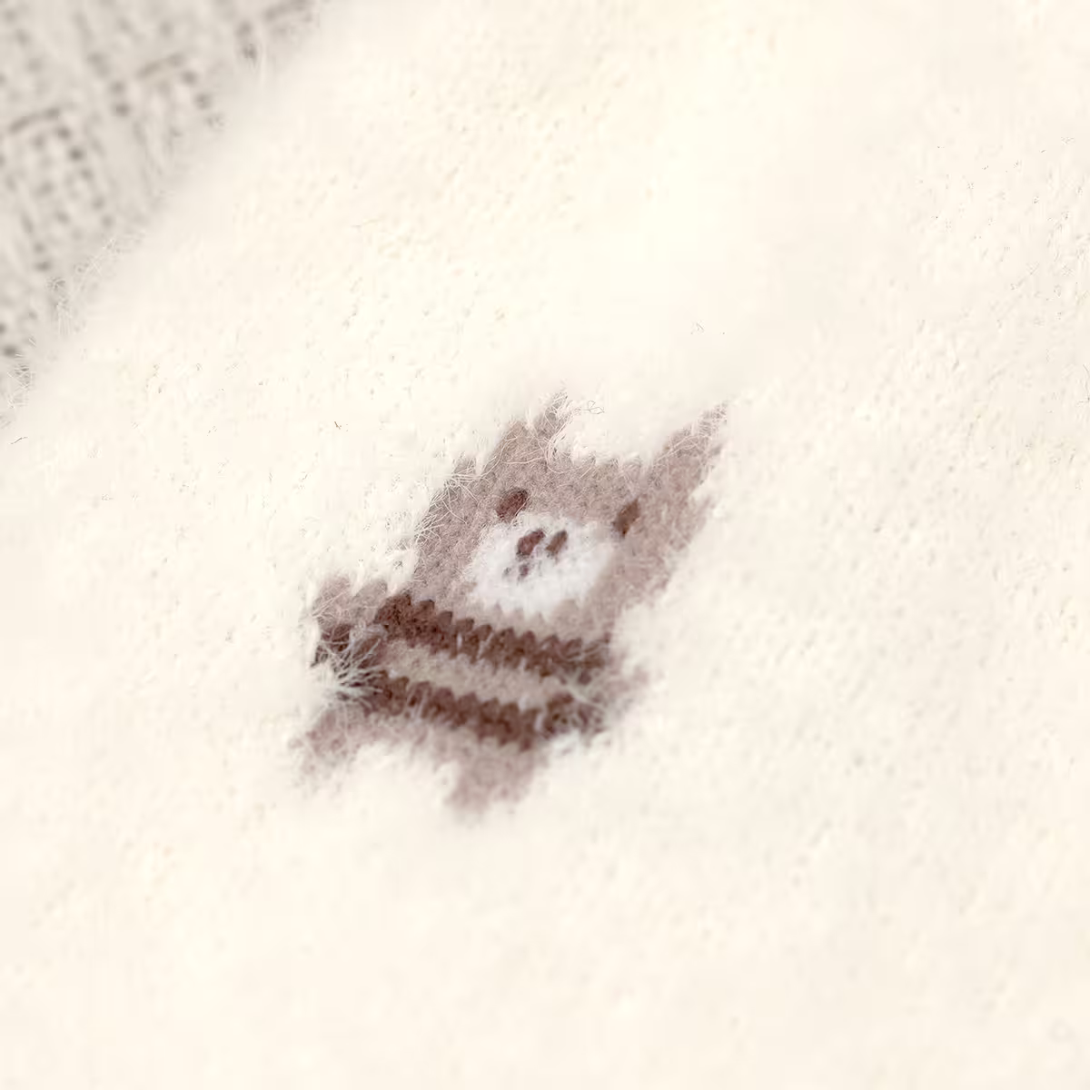 小熊白色毛襪&times;中筒襪&times;二雙套件襪子組-第6張